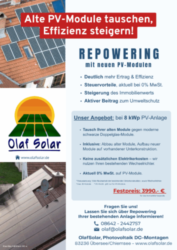 Repowering ihrer PV-Anlage durch OlafSolar.de